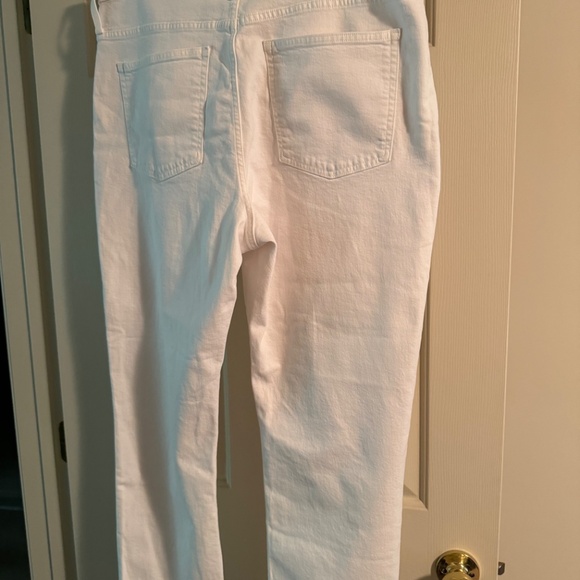 J Crew Slim Boyfriend White Denim Jeans-33 - Picture 2 of 10